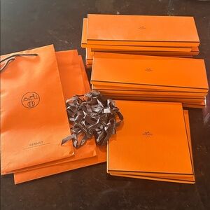 Hermès Orange Gift Boxes and Bags